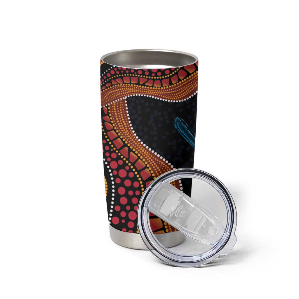 Hakea Flower And Fairy Wren Australia Tumbler Cup Aboriginal Art