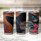 Hakea Flower And Fairy Wren Australia Tumbler Cup Aboriginal Art