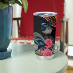 Hakea Flower And Fairy Wren Australia Tumbler Cup Aboriginal Art