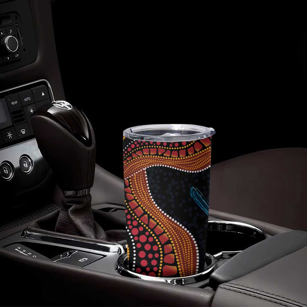 Hakea Flower And Fairy Wren Australia Tumbler Cup Aboriginal Art