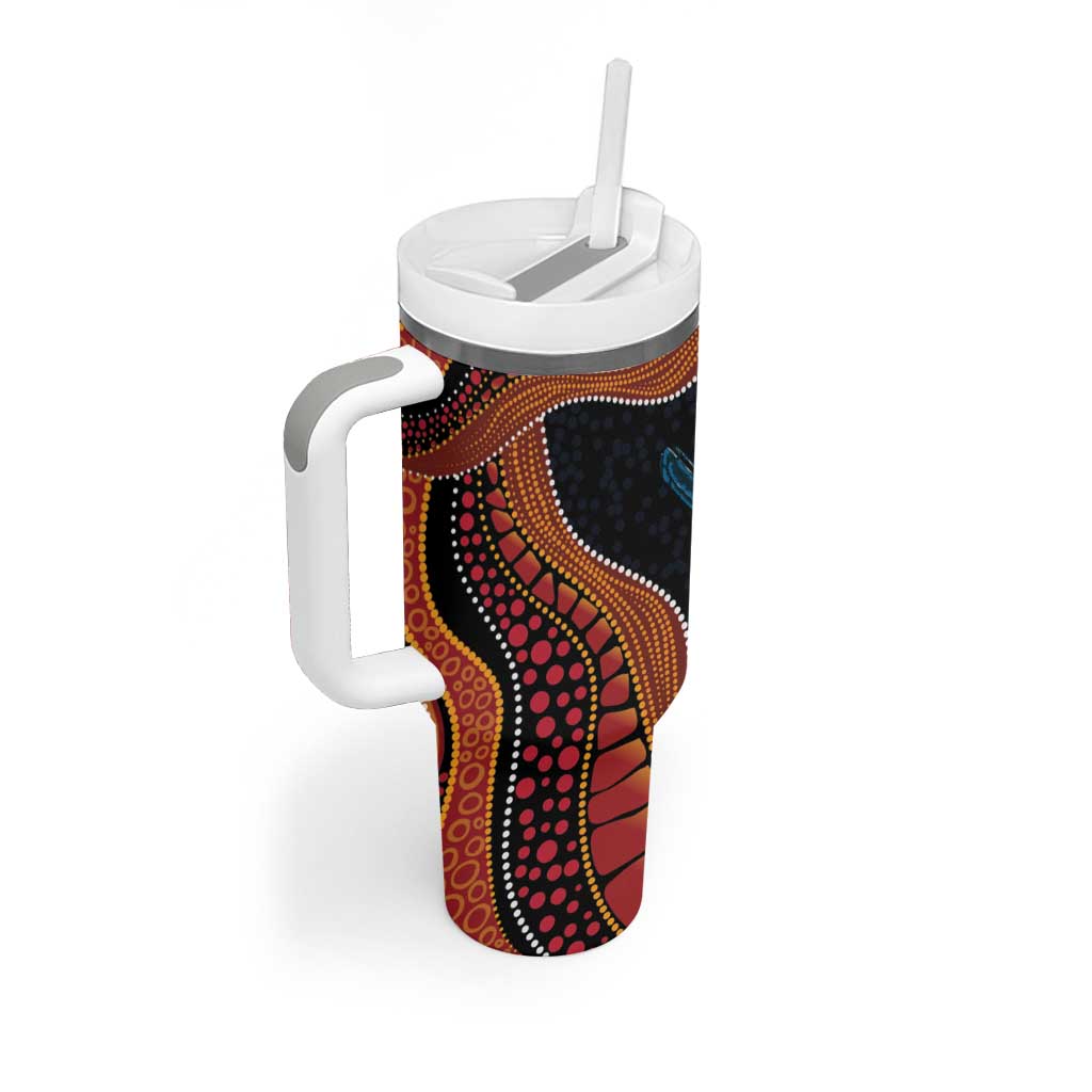 Hakea Flower And Fairy Wren Australia Tumbler With Handle Aboriginal Art