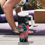Hakea Flower And Fairy Wren Australia Tumbler With Handle Aboriginal Art