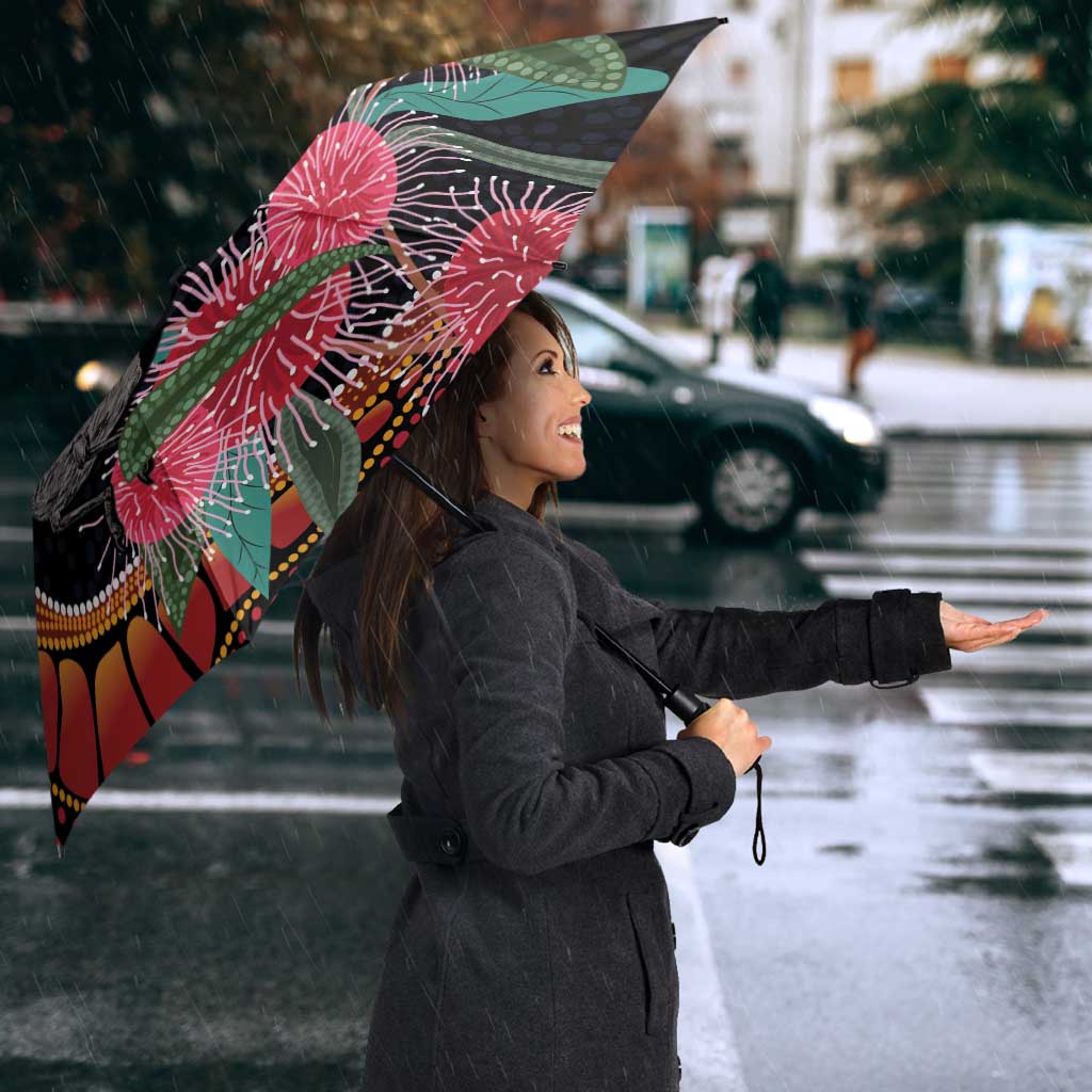 Hakea Flower And Fairy Wren Australia Umbrella Aboriginal Art - Aussie Hoodie