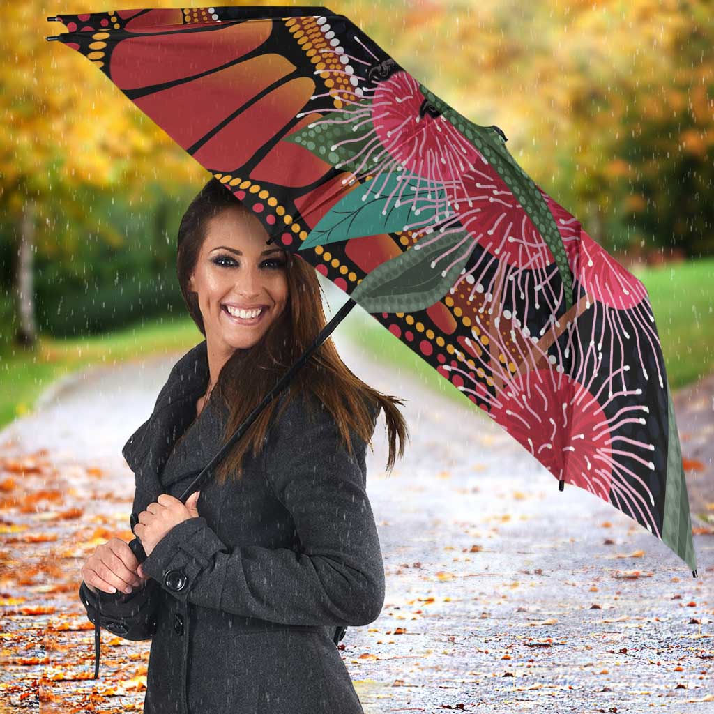Hakea Flower And Fairy Wren Australia Umbrella Aboriginal Art - Aussie Hoodie