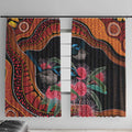 Hakea Flower And Fairy Wren Australia Window Curtain Aboriginal Art