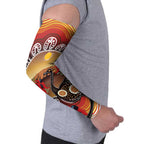 Sturt's Desert Pea And Emu Australia Arm Sleeves Uluru Aboriginal Art - Aussie Hoodie