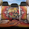 Sturt's Desert Pea And Emu Australia Back Car Seat Cover Uluru Aboriginal Art