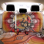 Sturt's Desert Pea And Emu Australia Back Car Seat Cover Uluru Aboriginal Art