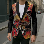 Sturt's Desert Pea And Emu Australia Blazer Uluru Aboriginal Art - Aussie Hoodie