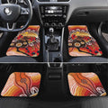 Sturt's Desert Pea And Emu Australia Car Mats Uluru Aboriginal Art
