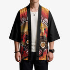 Sturt's Desert Pea And Emu Australia Kimono Uluru Aboriginal Art - Aussie Hoodie