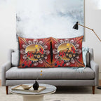 Sturt's Desert Pea And Emu Australia Pillow Cover Uluru Aboriginal Art - Aussie Hoodie