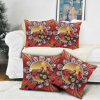 Sturt's Desert Pea And Emu Australia Pillow Cover Uluru Aboriginal Art - Aussie Hoodie