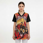 Sturt's Desert Pea And Emu Australia Scrub Top Uluru Aboriginal Art - Aussie Hoodie