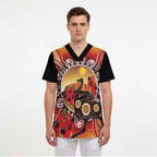 Sturt's Desert Pea And Emu Australia Scrub Top Uluru Aboriginal Art - Aussie Hoodie