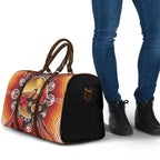 Sturt's Desert Pea And Emu Australia Travel Bag Uluru Aboriginal Art - Aussie Hoodie