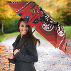 Sturt's Desert Pea And Emu Australia Umbrella Uluru Aboriginal Art - Aussie Hoodie