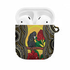 Waratah And Banksian Cockatoo AirPods Case Aboriginal Art - Aussie Hoodie