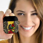 Waratah And Banksian Cockatoo AirPods Case Aboriginal Art - Aussie Hoodie