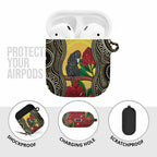 Waratah And Banksian Cockatoo AirPods Case Aboriginal Art - Aussie Hoodie