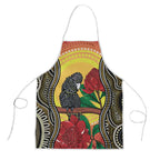 Waratah And Banksian Cockatoo Apron Aboriginal Art - Aussie Hoodie