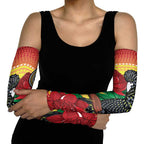 Waratah And Banksian Cockatoo Arm Sleeves Aboriginal Art - Aussie Hoodie