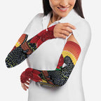 Waratah And Banksian Cockatoo Arm Sleeves Aboriginal Art - Aussie Hoodie