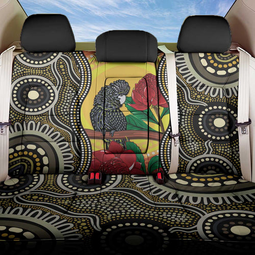 Waratah And Banksian Cockatoo Back Car Seat Cover Aboriginal Art