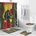 Waratah And Banksian Cockatoo Bathroom Set Aboriginal Art - Aussie Hoodie