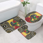 Waratah And Banksian Cockatoo Bathroom Set Aboriginal Art - Aussie Hoodie