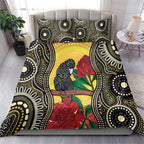 Waratah And Banksian Cockatoo Bedding Set Aboriginal Art