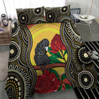 Waratah And Banksian Cockatoo Bedding Set Aboriginal Art
