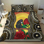 Waratah And Banksian Cockatoo Bedding Set Aboriginal Art