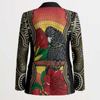 Waratah And Banksian Cockatoo Blazer Aboriginal Art - Aussie Hoodie
