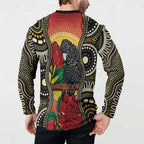 Waratah And Banksian Cockatoo Button Sweatshirt Aboriginal Art