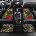 Waratah And Banksian Cockatoo Car Mats Aboriginal Art