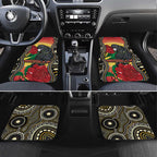 Waratah And Banksian Cockatoo Car Mats Aboriginal Art