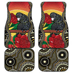 Waratah And Banksian Cockatoo Car Mats Aboriginal Art