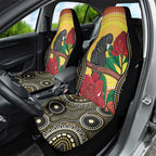 Waratah And Banksian Cockatoo Car Seat Cover Aboriginal Art