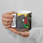 Waratah And Banksian Cockatoo Ceramic Mug Aboriginal Art - Aussie Hoodie