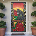 Waratah And Banksian Cockatoo Door Cover Aboriginal Art - Aussie Hoodie