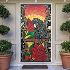 Waratah And Banksian Cockatoo Door Cover Aboriginal Art - Aussie Hoodie