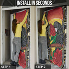 Waratah And Banksian Cockatoo Door Cover Aboriginal Art - Aussie Hoodie