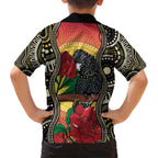 Waratah And Banksian Cockatoo Family Matching Tank Maxi Dress and Hawaiian Shirt Aboriginal Art