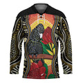 Waratah And Banksian Cockatoo Hockey Jersey Aboriginal Art - Aussie Hoodie