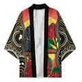 Waratah And Banksian Cockatoo Kimono Aboriginal Art - Aussie Hoodie