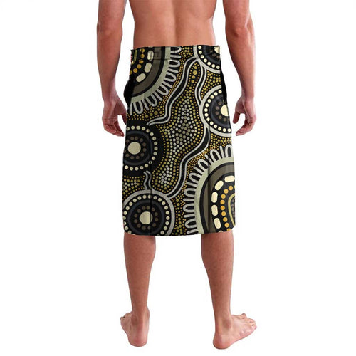 Waratah And Banksian Cockatoo Lavalava Aboriginal Art