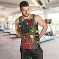 Waratah And Banksian Cockatoo Men Tank Top Aboriginal Art