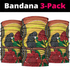 Waratah And Banksian Cockatoo Neck Gaiter Aboriginal Art - Aussie Hoodie
