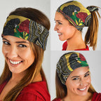 Waratah And Banksian Cockatoo Neck Gaiter Aboriginal Art - Aussie Hoodie